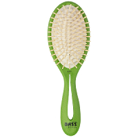 Bass Brushes - Bio-Flex Style and Detangle Wood Pin Hair Brush (Green)