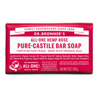 Dr. Bronner's - All-One Hemp Pure-Castile Bar Soap - Rose